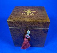 Late Victorian Burr Yew Single Tea Caddy (22 of 32) Late Victorian Burr Yew Single Tea Caddy (22 of 32)