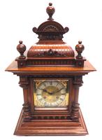 German Carved-Oak 8-Day Mantel Clock by Junghans (9 of 13) German Carved-Oak 8-Day Mantel Clock by Junghans (9 of 13)