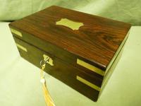 Inlaid Rosewood Jewellery – Trinket Box. C1850 (10 of 10) Inlaid Rosewood Jewellery – Trinket Box. C1850 (10 of 10)