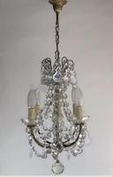 Vintage French Petite Chandelier 4 Arm Crystal Ceiling Light (3 of 6) Vintage French Petite Chandelier 4 Arm Crystal Ceiling Light (3 of 6)