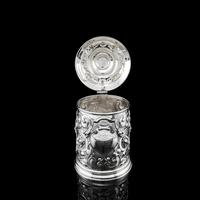 Antique Solid Sterling Silver Large Tankard with Royal Marines Officer Interest - Goldsmiths & Silversmiths Co 1900 (22 of 28) Antique Solid Sterling Silver Large Tankard with Royal Marines Officer Interest - Goldsmiths & Silversmiths Co 1900 (22 of 28)