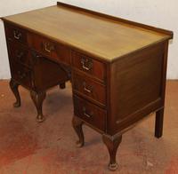 1920s Mahogany Pedestal Desk on Cab Legs. 1 Piece (3 of 4) 1920s Mahogany Pedestal Desk on Cab Legs. 1 Piece (3 of 4)