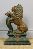 Antique Cast Iron Rampant Lion Doorstop Original Paint (2 of 5) Antique Cast Iron Rampant Lion Doorstop Original Paint (2 of 5)