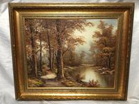 20th Century Oil Painting Landscape Forest River "View Through The Trees" (2 of 20) 20th Century Oil Painting Landscape Forest River "View Through The Trees" (2 of 20)