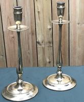 Pair of Slender Tall 19th Century Brass Candlesticks (2 of 5) Pair of Slender Tall 19th Century Brass Candlesticks (2 of 5)