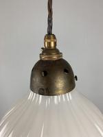 Moonstone Pendant Ceiling Light; Original Shade & Gallery; Rewired. (2 of 9) Moonstone Pendant Ceiling Light; Original Shade & Gallery; Rewired. (2 of 9)