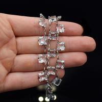 Art Deco Princess Cut Paste Sterling Silver Riviere Short Necklace (2 of 9) Art Deco Princess Cut Paste Sterling Silver Riviere Short Necklace (2 of 9)