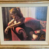 Fabian Perez Hand Embellished Limited Edition Artists Proof Print “rojo Sillon III” with Certificate of Authenticity (3 of 10) Fabian Perez Hand Embellished Limited Edition Artists Proof Print “rojo Sillon III” with Certificate of Authenticity (3 of 10)