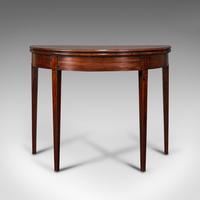 Antique Folding Tea Table, English, Mahogany, Side, Demi Lune, Georgian c.1800 (3 of 12) Antique Folding Tea Table, English, Mahogany, Side, Demi Lune, Georgian c.1800 (3 of 12)