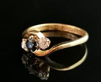 Antique Diamond & Sapphire Crossover Ring, 18ct Gold (2 of 12) Antique Diamond & Sapphire Crossover Ring, 18ct Gold (2 of 12)