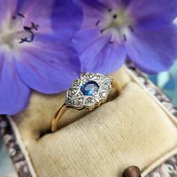 Art Deco 18ct Yellow Gold, Platinum, Sapphire & Diamond Ring (3 of 9) Art Deco 18ct Yellow Gold, Platinum, Sapphire & Diamond Ring (3 of 9)