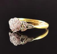 Antique Diamond Flower Ring, 18ct Gold & Platinum (8 of 11) Antique Diamond Flower Ring, 18ct Gold & Platinum (8 of 11)