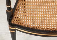 Pair of Regency Style Ebony & Gilt Open Armchairs (2 of 8) Pair of Regency Style Ebony & Gilt Open Armchairs (2 of 8)