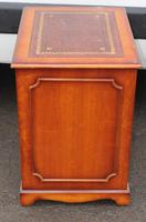 1960s Small Yew Wood Filing Cabinet with Red Leather Inset (3 of 3) 1960s Small Yew Wood Filing Cabinet with Red Leather Inset (3 of 3)