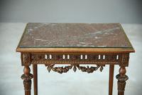 Antique French Walnut & Marble Table (5 of 8) Antique French Walnut & Marble Table (5 of 8)
