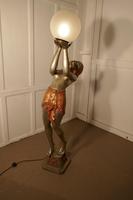 Large Art Deco Female Sculpture Floor Lamp, after Auguste Moreau signed (9 of 11) Large Art Deco Female Sculpture Floor Lamp, after Auguste Moreau signed (9 of 11)