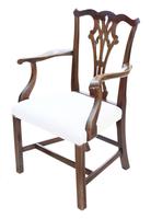 Set of 10 (8+2) Mahogany Georgian Revival Dining Chairs Ribbon Back c.1920-1950 (4 of 10) Set of 10 (8+2) Mahogany Georgian Revival Dining Chairs Ribbon Back c.1920-1950 (4 of 10)