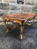 Antique Inlaid Rosewood & Polychrome Painted Coffee Table (7 of 9) Antique Inlaid Rosewood & Polychrome Painted Coffee Table (7 of 9)