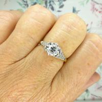 Art Deco 1920's 18ct Platinum Diamond Solitaire Engagement Ring ~ Independent NAJ report (5 of 10) Art Deco 1920's 18ct Platinum Diamond Solitaire Engagement Ring ~ Independent NAJ report (5 of 10)