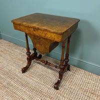 Spectacular Figured Walnut Inlaid Victorian Antique Work Box / Side Table (4 of 8) Spectacular Figured Walnut Inlaid Victorian Antique Work Box / Side Table (4 of 8)