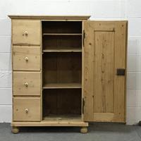 Old Pine Bread Cupboard with Four Drawers (2 of 5) Old Pine Bread Cupboard with Four Drawers (2 of 5)