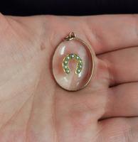 Antique Victorian Rock Crystal Pendant Gold Horseshoe, Split Pearl (4 of 14) Antique Victorian Rock Crystal Pendant Gold Horseshoe, Split Pearl (4 of 14)