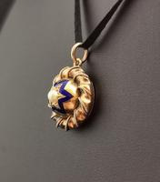Victorian Gold Blue Enamel Star Locket, Split Pearl (12 of 13) Victorian Gold Blue Enamel Star Locket, Split Pearl (12 of 13)
