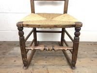 Antique Ash & Elm Rocking Chair with Rush Seat (4 of 12) Antique Ash & Elm Rocking Chair with Rush Seat (4 of 12)