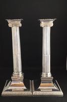 Pair of Late Victorian Silver Plated Corinthian Column Candlesticks (4 of 6) Pair of Late Victorian Silver Plated Corinthian Column Candlesticks (4 of 6)