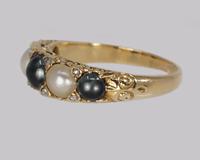 Antique Tahitian & White Pearl Ring 18ct Gold & Rose cut Diamond Victorian Ring (11 of 11) Antique Tahitian & White Pearl Ring 18ct Gold & Rose cut Diamond Victorian Ring (11 of 11)