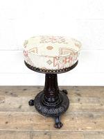 Antique Victorian Carved Mahogany Piano Stool (2 of 8) Antique Victorian Carved Mahogany Piano Stool (2 of 8)