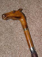 Antique English Made Brown Silk Canopy Umbrella & Hand Carved Horse Head Handle (11 of 14) Antique English Made Brown Silk Canopy Umbrella & Hand Carved Horse Head Handle (11 of 14)