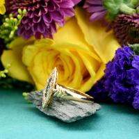 The Antique Edwardian 1905 Sapphire & Diamond Navette Gold Ring (2 of 7) The Antique Edwardian 1905 Sapphire & Diamond Navette Gold Ring (2 of 7)