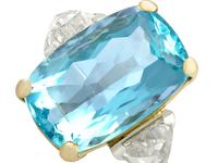 25.23ct Aquamarine & 3.40ct Diamond, Platinum Dress Ring - Vintage c.1950 (3 of 9) 25.23ct Aquamarine & 3.40ct Diamond, Platinum Dress Ring - Vintage c.1950 (3 of 9)