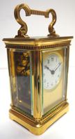 Rare Antique French 8-day Carriage Clock Unusual Masked Dial Case with Enamel Dial (2 of 10) Rare Antique French 8-day Carriage Clock Unusual Masked Dial Case with Enamel Dial (2 of 10)