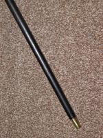 Antique Bovine Horn Handled Ebony Walking Stick With Gold Plate Collar (11 of 11) Antique Bovine Horn Handled Ebony Walking Stick With Gold Plate Collar (11 of 11)