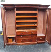 1900s Mahogany 4 Door Breakfront Wardrobe with Slides (4 of 6) 1900s Mahogany 4 Door Breakfront Wardrobe with Slides (4 of 6)