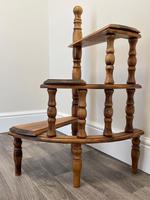 Victorian Style Light Oak Library Spiral Curved Step Ladder Stand (10 of 24) Victorian Style Light Oak Library Spiral Curved Step Ladder Stand (10 of 24)