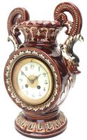 Amazing French 8 Day Majolica Mantle Clock Set Rare Pottery Mantle Clock Set (3 of 11) Amazing French 8 Day Majolica Mantle Clock Set Rare Pottery Mantle Clock Set (3 of 11)