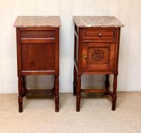 Pair of French Oak Marble Top Bedside Cabinets (8 of 9) Pair of French Oak Marble Top Bedside Cabinets (8 of 9)
