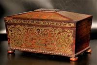 Exceptional Regency Period Brass Inlaid Tea Caddy (2 of 5) Exceptional Regency Period Brass Inlaid Tea Caddy (2 of 5)