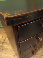 Large Antique Painted Black Bow Front Chest of Drawers, Gothic Shabby Chic (18 of 19) Large Antique Painted Black Bow Front Chest of Drawers, Gothic Shabby Chic (18 of 19)