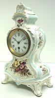 Antique 8 Day Porcelain Mantel Clock Sevres Egg Shell Blue Floral French Mantle Clock (4 of 12) Antique 8 Day Porcelain Mantel Clock Sevres Egg Shell Blue Floral French Mantle Clock (4 of 12)