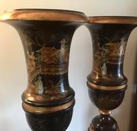 Large Pair of Japanese Chinoiserie Urns (7 of 8) Large Pair of Japanese Chinoiserie Urns (7 of 8)