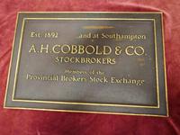 19th Century Bronze Stockbrokers Plaque (6 of 11) 19th Century Bronze Stockbrokers Plaque (6 of 11)