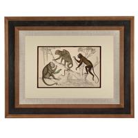 Hand Coloured 'Monkey Troop' Lithograph. Goldsmith 1875 (4 of 4) Hand Coloured 'Monkey Troop' Lithograph. Goldsmith 1875 (4 of 4)