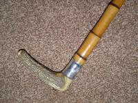 Vintage Gents Bamboo Hunt Whip With Plaited Leather Beaufort Thong (3 of 8) Vintage Gents Bamboo Hunt Whip With Plaited Leather Beaufort Thong (3 of 8)