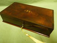 Inlaid Flame Mahogany & Rosewood Box c.1890 (13 of 13) Inlaid Flame Mahogany & Rosewood Box c.1890 (13 of 13)