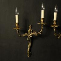 French Pair of Bronze Antique Wall Sconces (2 of 10) French Pair of Bronze Antique Wall Sconces (2 of 10)
