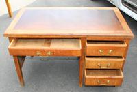 1940s Oak Desk with Brown Leather - One Piece (2 of 5) 1940s Oak Desk with Brown Leather - One Piece (2 of 5)